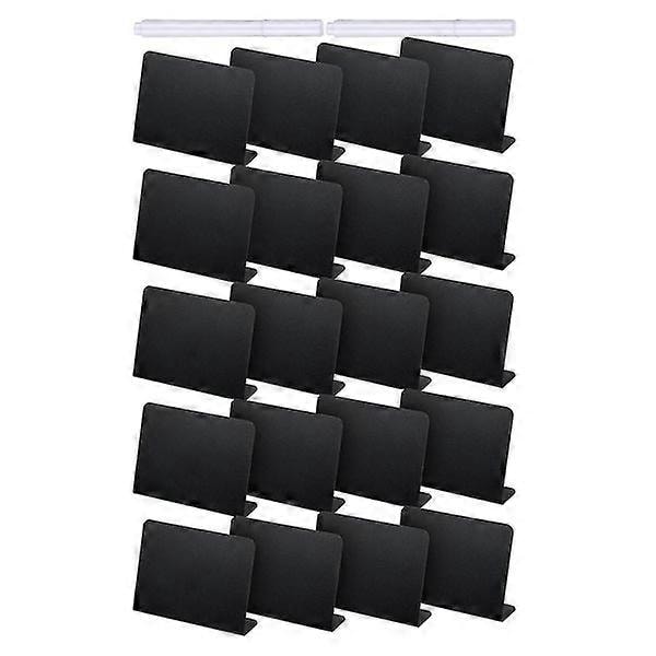 20 stk. 4 x 3 tommer Mini Tavle Bordskilt Tavle Buffet Tags Mad Etikette Til Festbord Sort