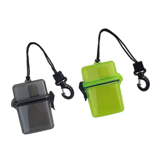 2 stk. Vandtæt Tør Boks Container Clip Til Dykning Surf Transparent