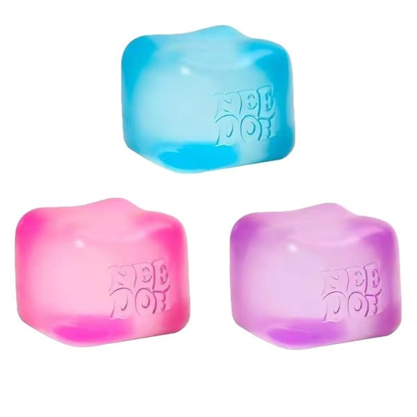 Needoh Nice Cube Stressipallo & Fidget-lelu Sininen pinkki