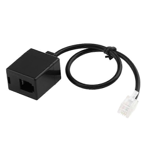 RJ9 4P4C Hann til Dobbel Hunn Portkontakt Headset Adapter Skjøteledning Telefon Adapter Kabel Ph