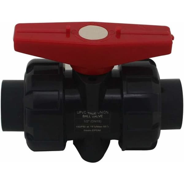 Dobbelt kontraventil til opløsningsmiddelsvejsning, 20 mm diameter, PVC kugleventil, kugleventil, kugleventil til swimmingpool, DN15 (indvendig diameter 20 mm)