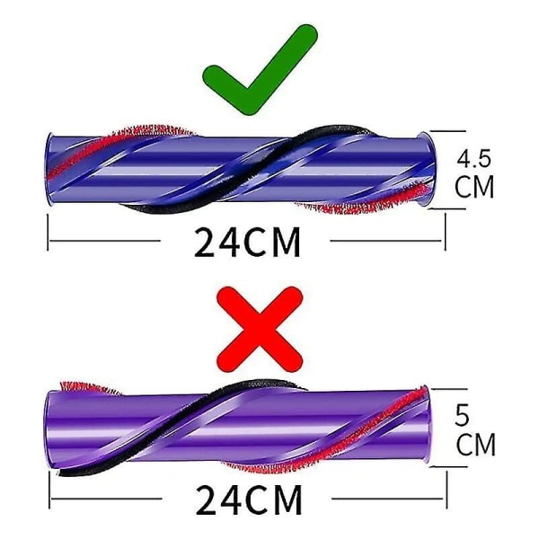 Børstevalse for Dyson V6 V7 Sv11 Animal Erstatningsdel Tilbehør -968266-02 968266-04