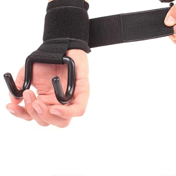 2 stk. Løftekrok Power Hook Håndleddsreim Sklisikker Hard Pull Hook Pull-Up Håndreim Grep Håndleddsreim Stil:B