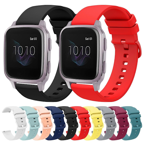 Til Garmin Venu SQ 20mm Ensfarvet Blød Silikone Urrem