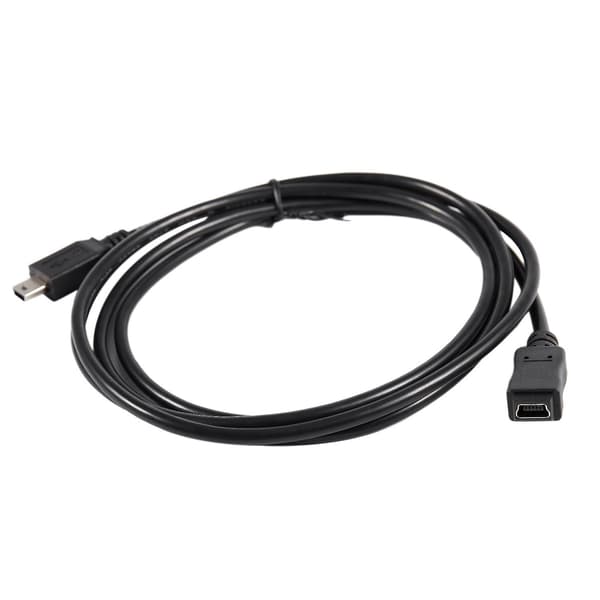 1,5 m Mini USB B 5-nastainen uros-naaraskytkinjohtoadapteri musta