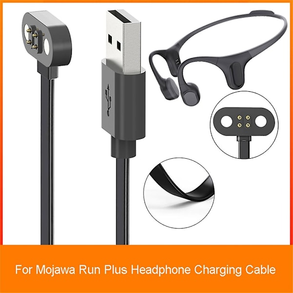 Øretelefonladeradapter USB-øretelefonladekabel for Mojawa Run Plus