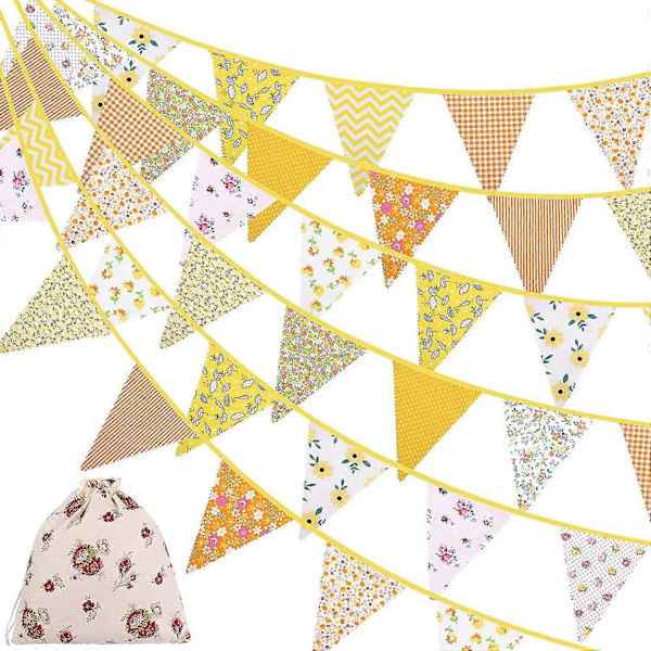 40 Jalkaa Kangaslippu Banner Vintage Bunting Kukallinen Lipun Kulmat Kolmion Muotoiset Liput Syntymäpäiville Hääjuhliin