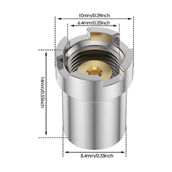 Kontakter 510 Adapter, Magnetisk Adapter Gängadapter Kit (16 st)