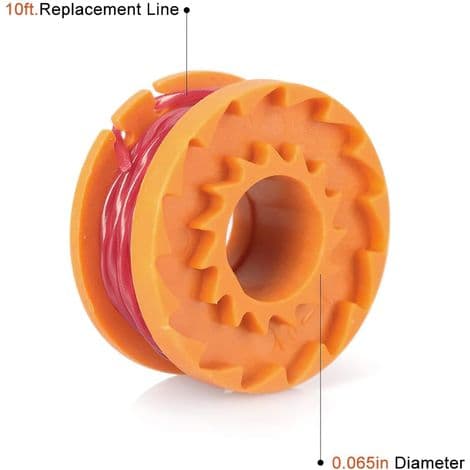 Erstatningsspoletråd for Worx gresstrimmer, pakke med 13 (pakke med 12 trimmerliner, 1 trimmerhette)