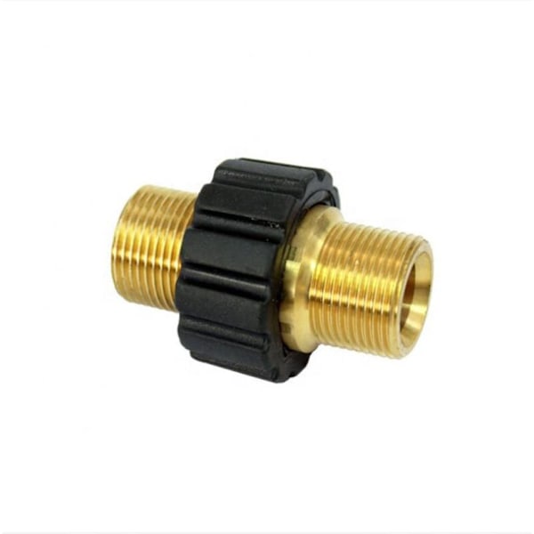 One-Piece Hose Quick Connector, M22 x 1.5 Thread Fitting Double Male Pressure Connector Kit Coupler Cleaning Adapter, (Diameter 15mm)