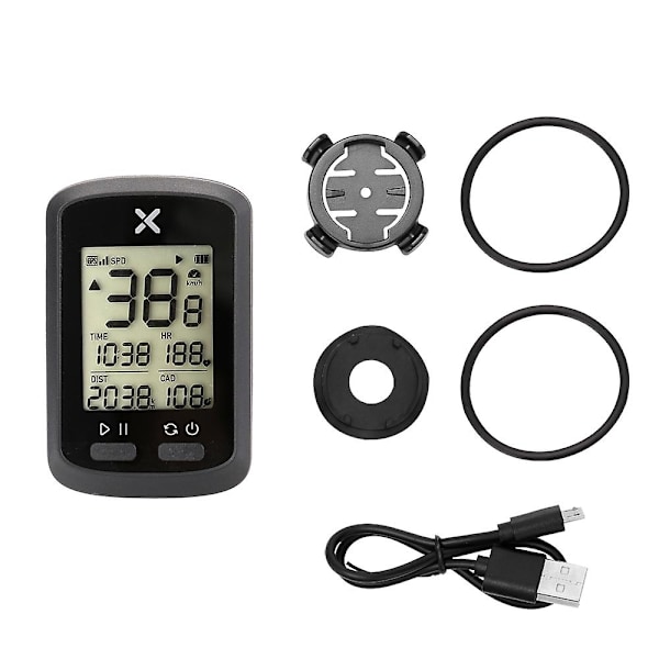 Cykelcomputer G+ Trådløs GPS Speedometer Vandtæt Racercykel MTB Cykler Baggrundslys Bt ANT+ med C