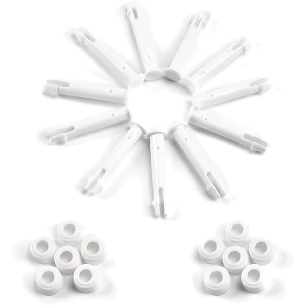 12 delar plaststift, Intex poolreservdelar, plastpoolstift, för de flesta ramppooler - rektangulär/rund pool (6cm)