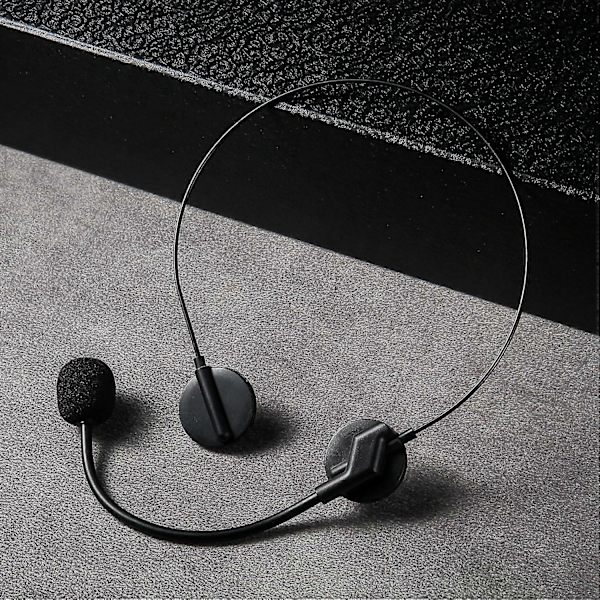 Mikrofonheadset Falsk Rockstjärna Headset Leksak Headset Mic Kostymtillbehör Konsert Hörlurar Sminkrekvisita (1, Stor) Svart Stor