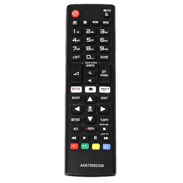 AKB75095308 Smart TV Fjernbetjening Engelsk Erstatning for HD Smart TV Ny