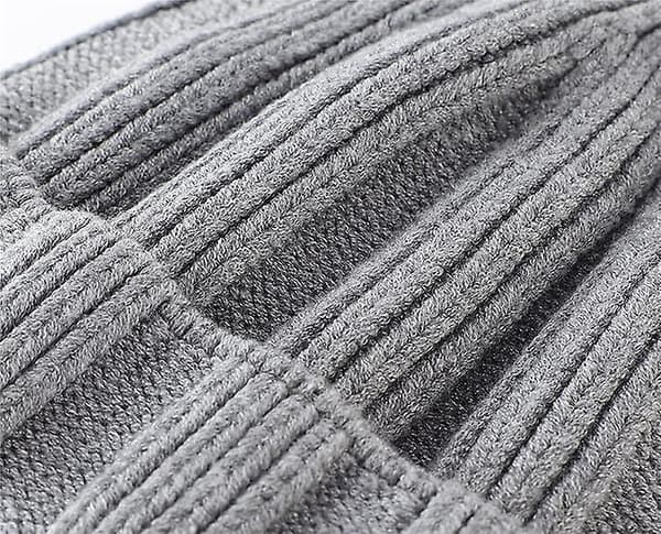 Ribbad Beanie-hatt för barn, mjuk stretchig stickad varm vintermössa