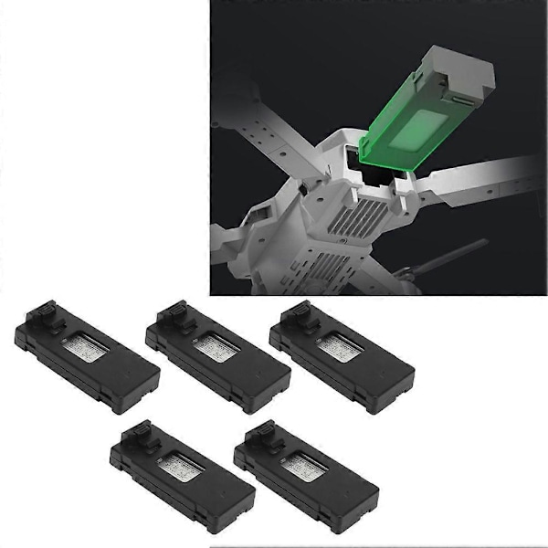 Drone Tilbehør 5 stk Drone Lithium Batteri 3.7V 1800mah Fjernstyret Flymodel Tilbehør med Opladningskabel