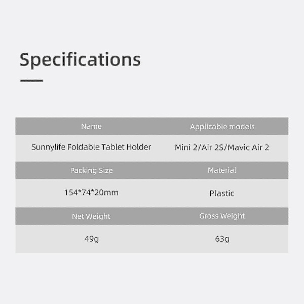 DJI Mavic Air 2S Mini 2 Tablet Holder