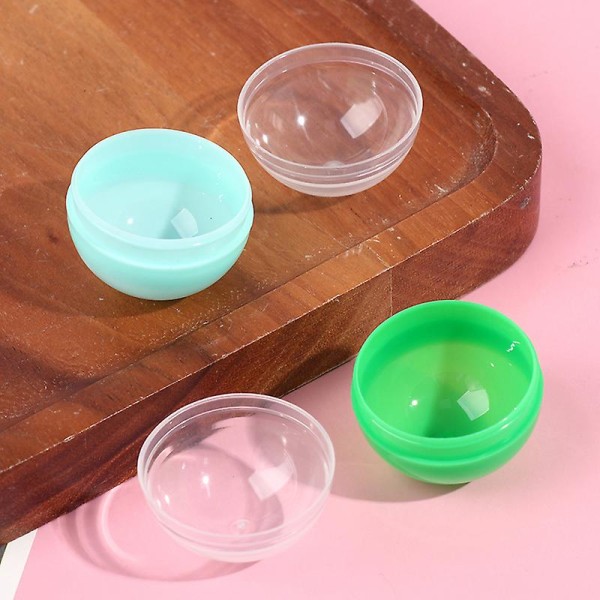 100 stk Plast Tomme Leke Vending Kapsler Halv Klar Halv Farge Runde Overraskelsesballer \" Barn For Vendingmaskin