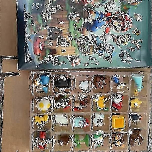 2025 Mario Jule Nedtælling 24 Dukke Blind Box Adventsdag Jul
