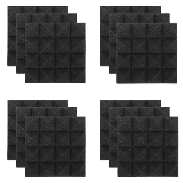 12 stk Lydtette Paneler for Innendørs Studio Akustisk Panel Soverom Lydtett Panel