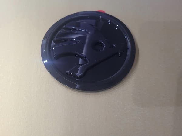 Logo Emblem For Skoda 100 Mm Svart Blank