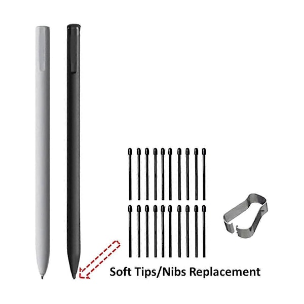 (200-pack) Markörpennspetsar/Stift för Remarkable 2 Stylus Pen Ersättning Mjuka Spetsar/Stift Svart