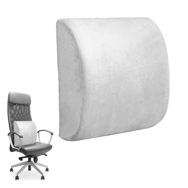 Ryggstøttepute for kontorstol - Memory Foam-pute for å forbedre holdningen mens du sitter waner light grey