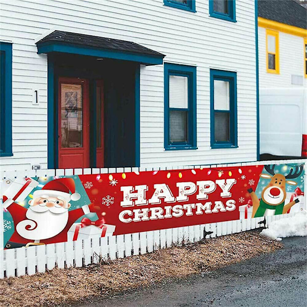 Joulupukki-lippu Merry Christmas -koriste Juhlatarvike Koti-koriste Joulujuliste
