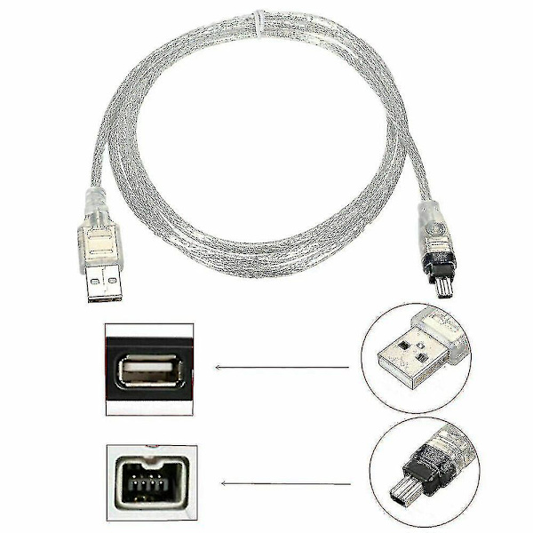 För Mini Dv Minidv Usb Datakabel Firewire Ieee 1394 Hdv Videokamera Till Redigering Pc