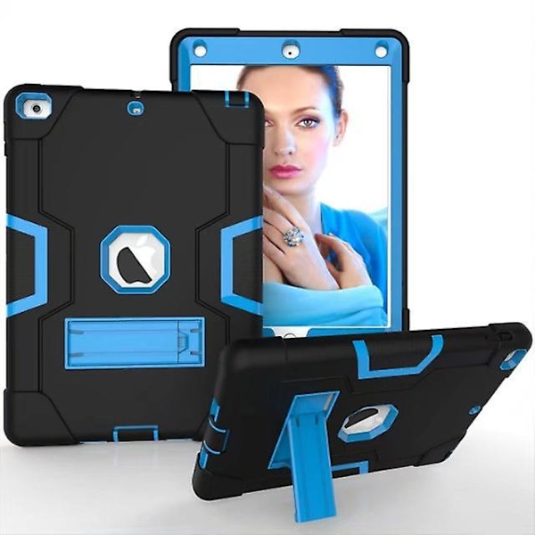 SQCLV Wekity Etui for iPad 10,2 tommer 2021/2020/2019, Slank Heavy Duty Støtsikker Robust Etui med Innebygd Stativ