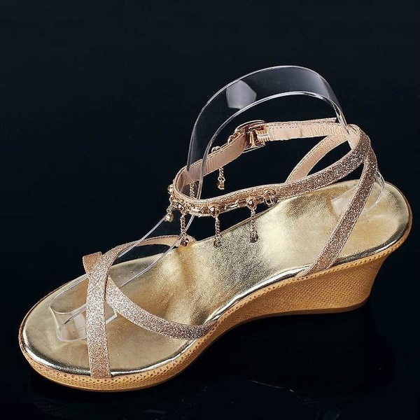 10 st/5 par Akryl Klara sandalskor Display Stativ Insatser Hållare Skodisplay Rack Skostöd för damskor