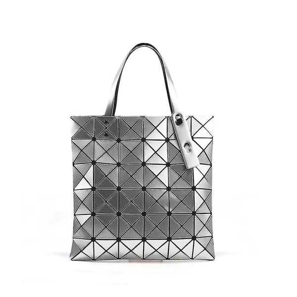 Naisten Naiset Japanilainen Issey Miyake Geometry Kangaskassit Käsilaukku Lingge Bag Travel silver