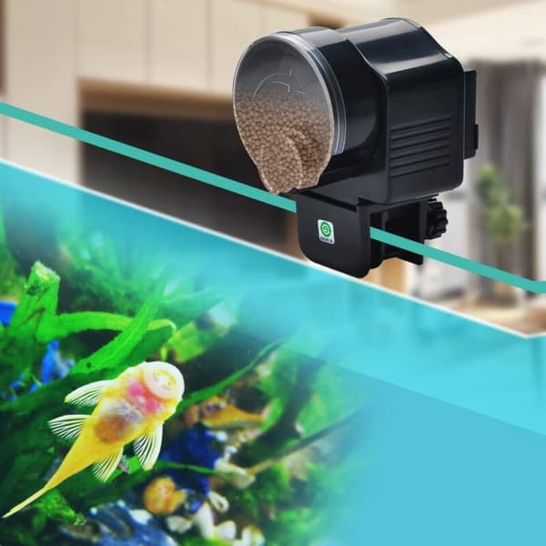 Automatisk akvariefiskfôrautomat med timer for ferier