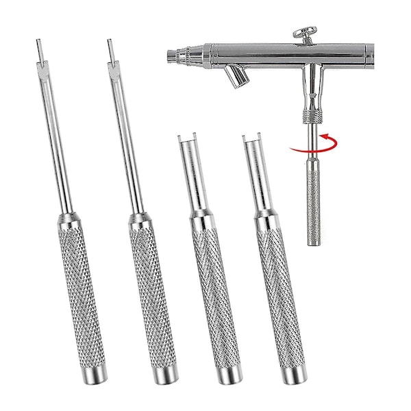 2 Set Air Brush Verktyg, Nålpackningsmutter eller Ventilskruv Ersättningsreparationsverktyg Airbrush Underhållsverktyg, Airbrush