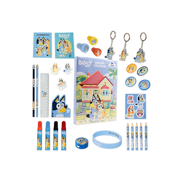 Bluey Julekalender med Papirvarer og Tilbehør