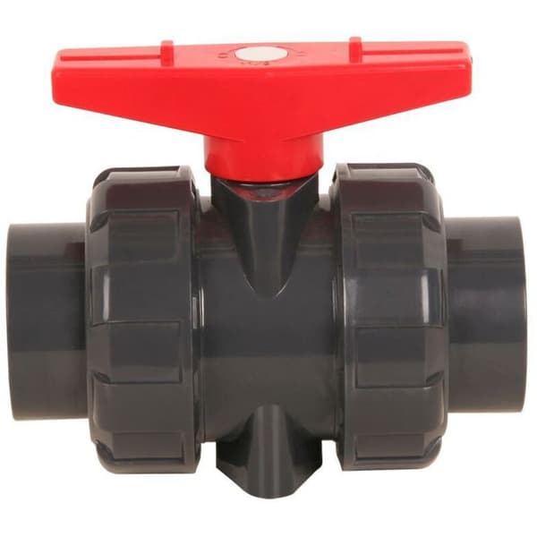 Dobbelt union ventil til opløsningsmiddelsvejsning, 25 mm diameter, PVC kugleventil, kugleventil, kugleventil til swimmingpool, DN20 (Indvendig diameter 25mm)