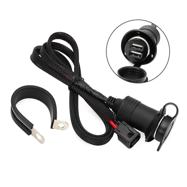 For Honda CRF300L CRF250L - Rally Dual USB Accessory Outlet Socket Switched Power 17 on Plug And Play Dustproof