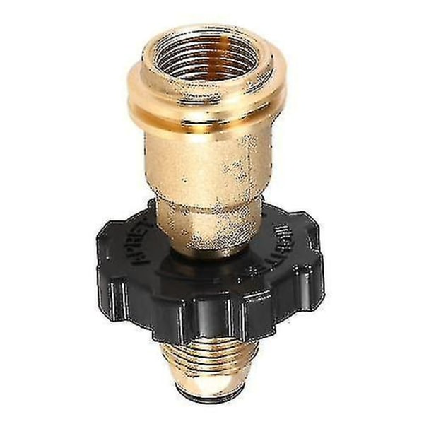 Propantankadapter i massivt messing, regulatorventil, sikkerhedspol, tankkonverter til Qcc1/type1 regulator slange