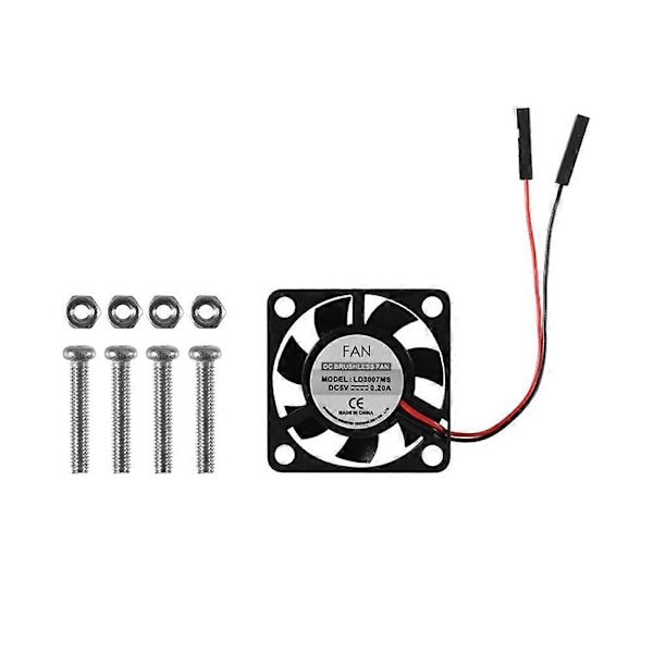 4 stk. Børsteløs CPU Køleventilator Køleplade Køleradiator 3.3V 5V til Raspberry Pi4 Pi3 B+, Pi 3, Pi 2