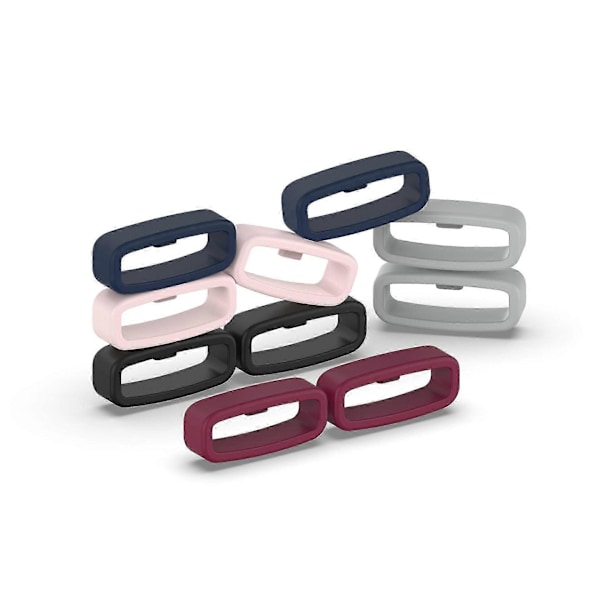 Svart Loop för 22 mm klockarmband 10-pack Svart