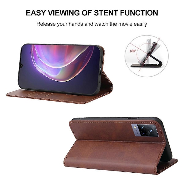 Magnetiskt Läderfodral för vivo V21 5G