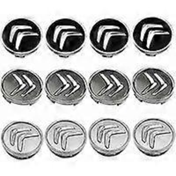 4 stk. Navkapsler for Citroen C4 Picasso C3 Berlingo C5 X7 C2 C1 Ds3 ZX Xsara C8 DS DS4 60MM, Felgsenterkapsler med merke, Bilemblem Hjuldeksler Tilbehør
