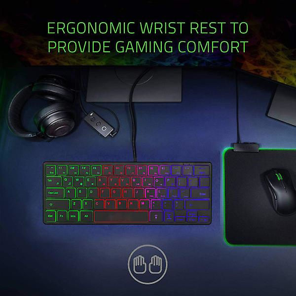 Vedenpitävä Mini Compact Gaming Keyboard 64 näppäimelle Gaming Keyboard RGB-taustavalo Ultra Compact Mini Keyboard PC-pelaamiseen