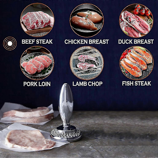 Vendbar Kødkøller & Hammer Dobbeltsidet Kødkøller Marinering Forberedelsesværktøj