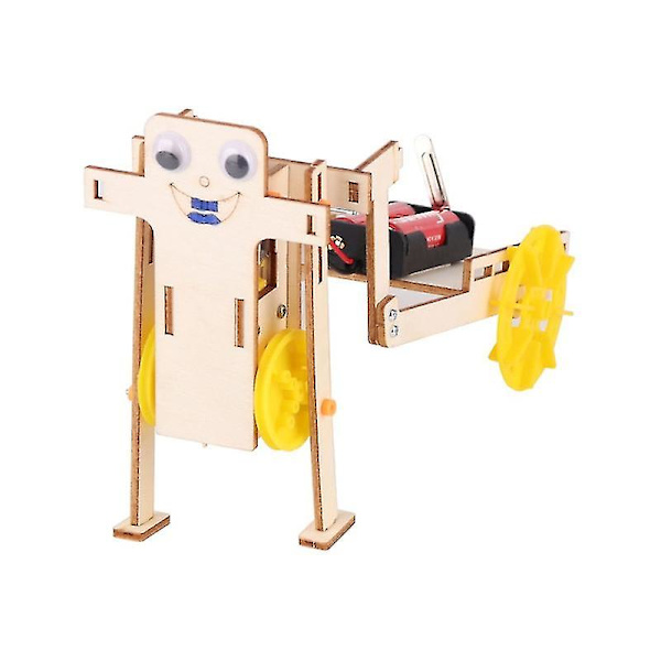 Barn Diy Montering 4-hjulig Elektrisk Robotbil Modell Fysik Vetenskapsexperiment Leksak Kaesi Pedagogiska leksaker intellektuell utveckling