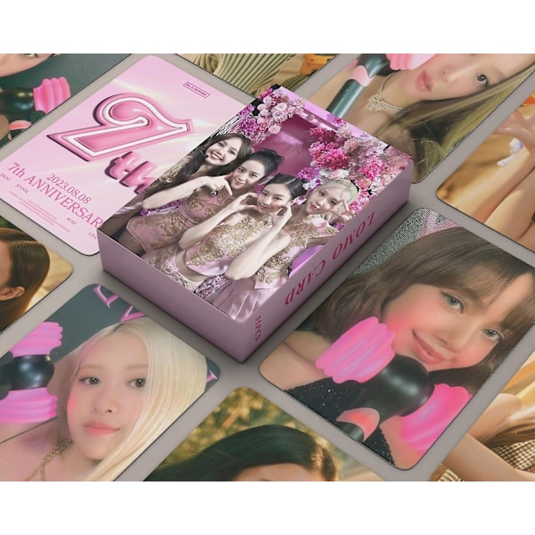 55 stk Blackpink Lomo-kort Blackpink 7-års nytt album Kpop BP-plakatkort for gavefans (7-års 2)