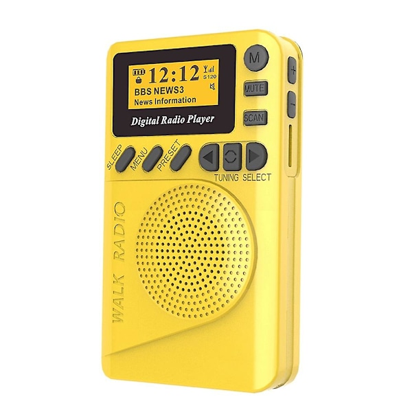 Taskukokoinen DAB-digitaalinen radio Mini DAB+ digitaalinen radio MP3-soittimella FM-radio LCD-näytöllä