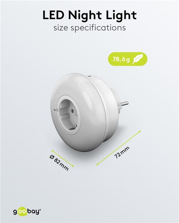 LED-yövalo pistorasiaan