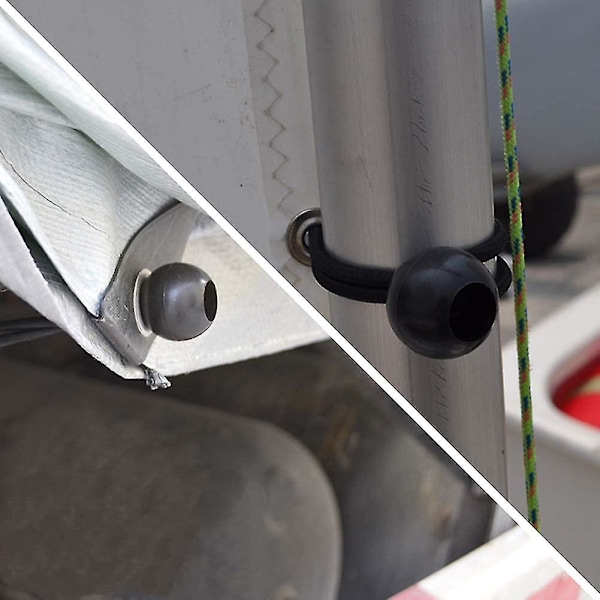 30 st Bungee-snöre med bollar Elastiska slips Bungee-växlar Slips för markiser, tältbanderoller, flaggstänger, presenning