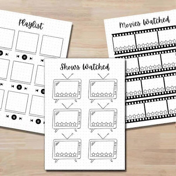Bullet-Journal Style Årlige Sporingsideer Interaktiv Sjov Sporingsnotesbog til Planner